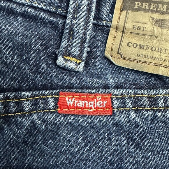 Wrangler Mens Premium Quality Regular Fit Jeans 38x30 Blue Denim - Picture 6 of 6